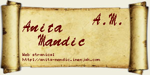 Anita Mandić vizit kartica